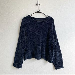 Zara Navy Knit Top